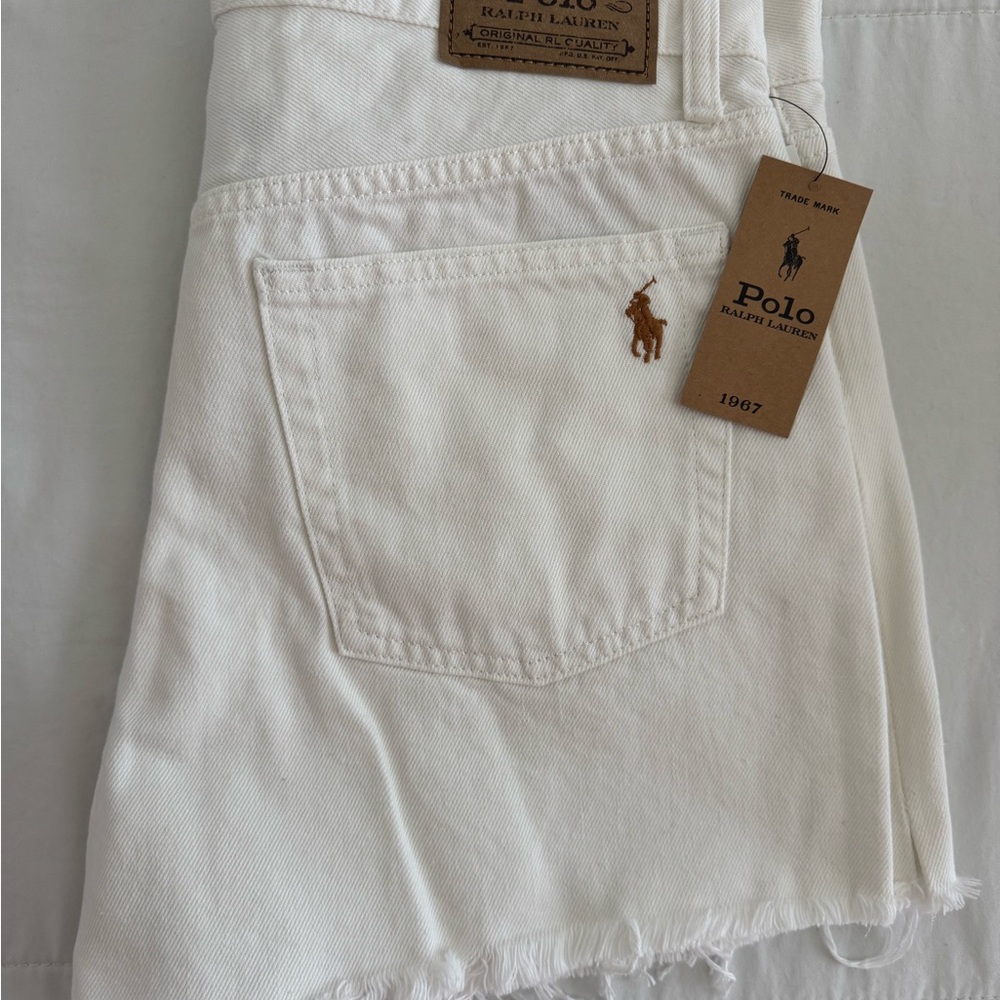 Ralph Lauren Polo White Denim Shorts